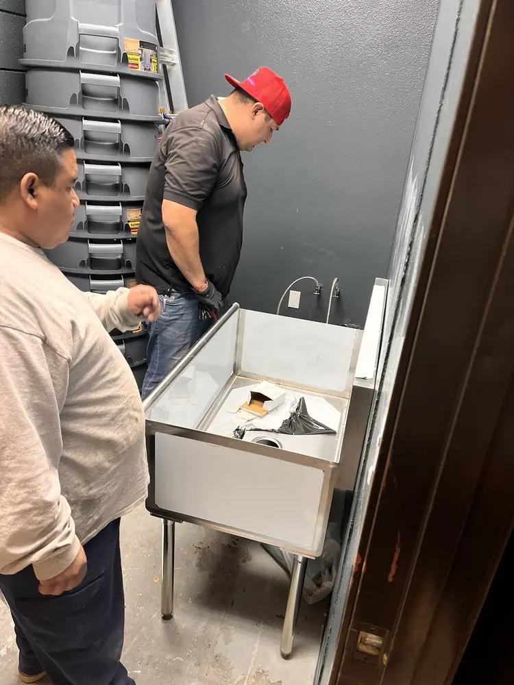 Commercial plumbing and sink installation in Overland